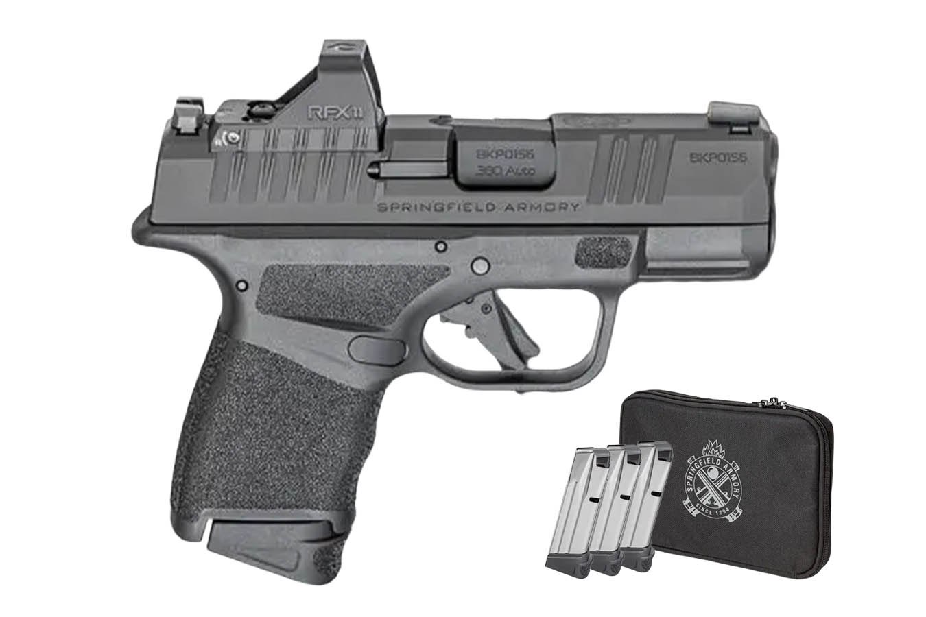 SPRINGFIELD Hellcat Micro-Compact OSP 9mm Firstline Gear Pac with Green Dot, Four Mags and Pistol Bag